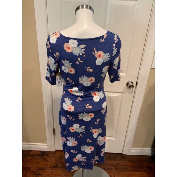 Boden Blue Multicolor Floral Patterned Short Sleeve Dress Size, 6R - Picture 4 of 5